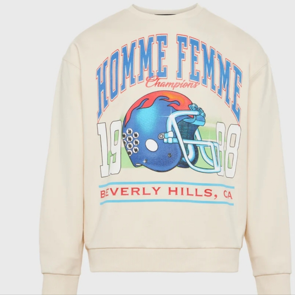HOMME × FEMME | The Elite Crewneck  Sweatshirt (Cream)